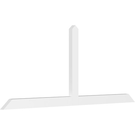 Ekena Millwork Portland Architectural Grade PVC Gable Bracket, 84"W x 35"H x 2"D x 4"F, 10/12 Pitch GBP084X35X0204POR00